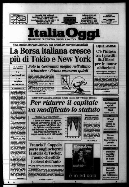 Italia oggi : quotidiano di economia finanza e politica